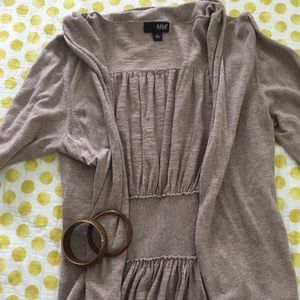 Tan short sleeved cardigan